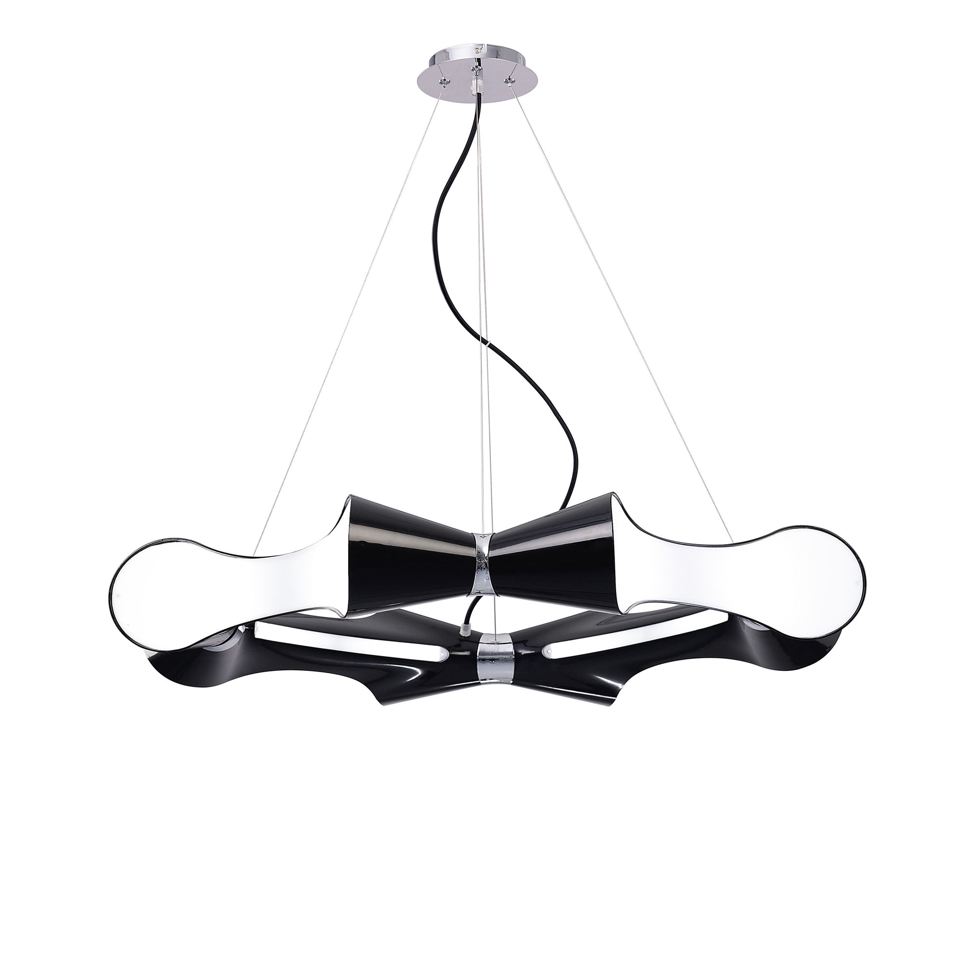 Ora Gloss Black Ceiling Lights Mantra Multi Arm Fittings